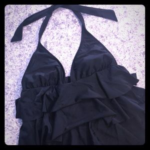 Black Ruffled Tankini